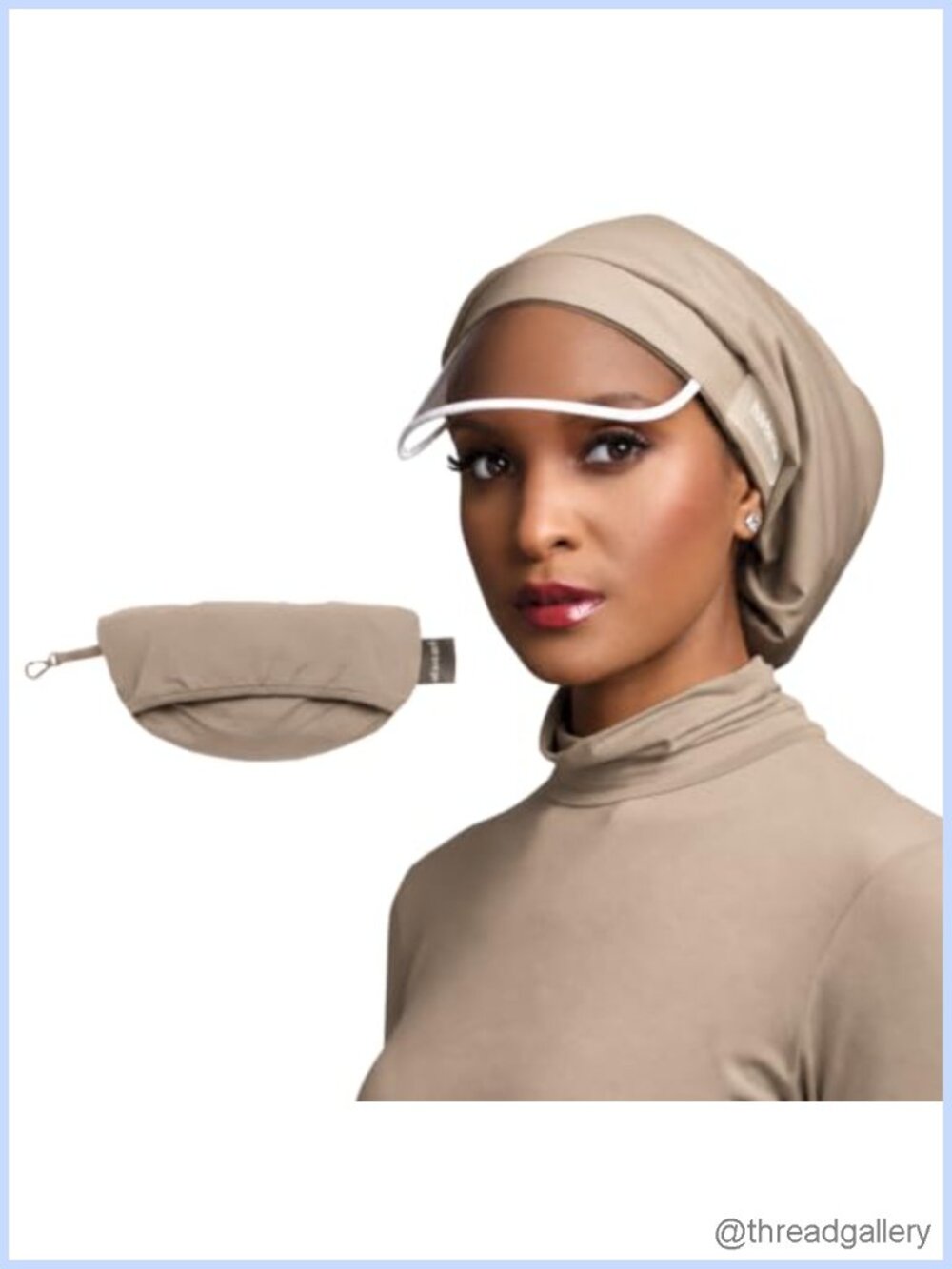 Satin-Lined Waterproof Rain Hat with UV Shielding Visor